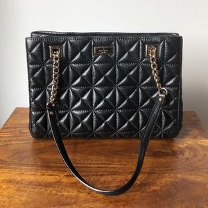 Kate Spade New York Black Quilted Leather Handbag